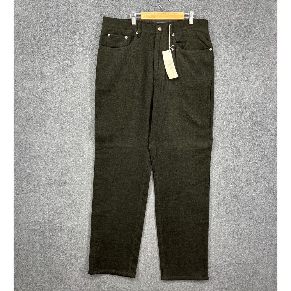 Jhane Barnes Jeans Mens 34 Wool‎ Blend Straight Leg Pants Sample Fall Winter